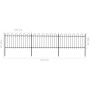 Garden fence with black steel arrowhead tips 5.1x1 m by vidaXL, fence panels - Ref: Foro24-277658, Price: 246,67 €, Discount: %