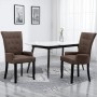 Dining chairs with armrests 2 units brown fabric by vidaXL, dining chairs - Ref: Foro24-276911, Price: 270,62 €, Discount: %