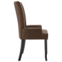 Dining chairs with armrests 2 units brown fabric by vidaXL, dining chairs - Ref: Foro24-276911, Price: 270,62 €, Discount: %