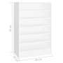 White plywood shoe cabinet 60x35x92 cm by vidaXL, Shoe racks and shoe organizers - Ref: Foro24-808945, Price: 71,99 €, Discou...