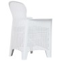 Set de muebles de jardín 7 pzas plástico blanco aspecto ratán de vidaXL, Conjuntos de jardín - Ref: Foro24-276125, Precio: 92...