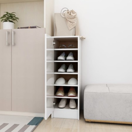 Glossy white chipboard shoe rack 32x35x92 cm by vidaXL, Shoe racks and shoe organizers - Ref: Foro24-808978, Price: 75,98 €, ...