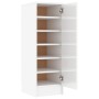 Glossy white chipboard shoe rack 32x35x92 cm by vidaXL, Shoe racks and shoe organizers - Ref: Foro24-808978, Price: 75,98 €, ...