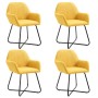 Sillas de comedor 4 unidades tela amarillo de vidaXL, Sillas de comedor - Ref: Foro24-277108, Precio: 289,99 €, Descuento: %