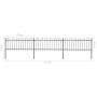 Garden fence with black steel hoop tips 5.1x0.8 m by vidaXL, fence panels - Ref: Foro24-277649, Price: 227,95 €, Discount: %