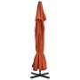 Sombrilla de jardín con base portátil color terracota de vidaXL, Sombrillas - Ref: Foro24-276326, Precio: 352,99 €, Descuento: %