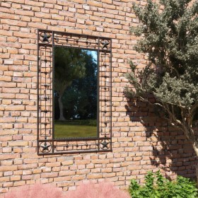 Rectangular garden wall mirror 50x80 cm black by vidaXL, Mirrors - Ref: Foro24-275613, Price: 50,99 €, Discount: %