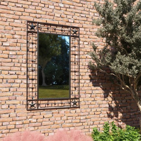 Espejo de pared de jardín rectangular 50x80 cm negro de vidaXL, Espejos - Ref: Foro24-275613, Precio: 50,69 €, Descuento: %