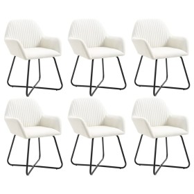 Dining chairs, 6 units, cream-colored fabric by vidaXL, dining chairs - Ref: Foro24-277099, Price: 644,08 €, Discount: %