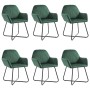 Sillas de comedor 6 unidades de terciopelo verde de vidaXL, Sillas de comedor - Ref: Foro24-277008, Precio: 631,29 €, Descuen...