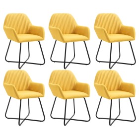 Dining chairs 6 units of yellow fabric by vidaXL, dining chairs - Ref: Foro24-277109, Price: 482,99 €, Discount: %