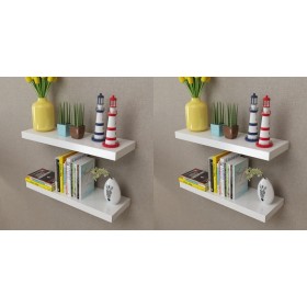 Estantes de pared 4 unidades blanco 60 cm de vidaXL, Estantes y estanterías - Ref: Foro24-275997, Precio: 62,99 €, Descuento: %