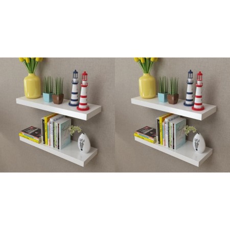 Estantes de pared 4 unidades blanco 60 cm de vidaXL, Estantes y estanterías - Ref: Foro24-275997, Precio: 67,69 €, Descuento: %