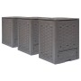 Garden composter 3 pcs plastic rattan 60x60x83 cm 900 L by vidaXL, Composters - Ref: Foro24-278918, Price: 263,50 €, Discount: %