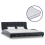 Bed with viscoelastic mattress black synthetic leather 160x200cm by vidaXL, Beds and slatted bases - Ref: Foro24-277562, Pric...