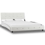 Bed with white synthetic leather mattress 120x200 cm by vidaXL, Beds and slatted bases - Ref: Foro24-277570, Price: 608,76 €,...