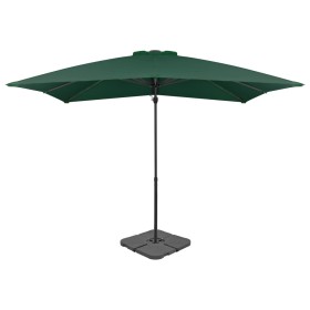 Garden umbrella with green portable base by vidaXL, Umbrellas - Ref: Foro24-276328, Price: 319,72 €, Discount: %