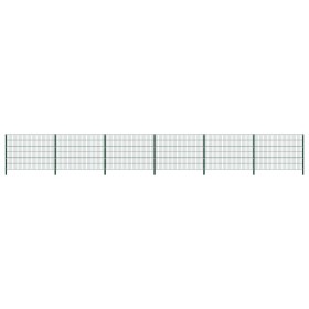 Fence panel with green iron posts 10.2x1.2 m by vidaXL, fence panels - Ref: Foro24-278666, Price: 551,99 €, Discount: %