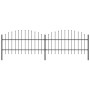 Garden fence with black steel spearheads (0.75-1)x3.4 m by vidaXL, fence panels - Ref: Foro24-277713, Price: 117,25 €, Discou...