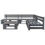 4-teiliges Gartenmöbelset aus grauer Holzpalette von vidaXL, Gartensets - Ref: Foro24-276314, Preis: 248,09 €, Rabatt: %