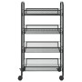 Kitchen cart 4 levels black iron 46x26x85 cm by vidaXL, Kitchen and dining carts - Ref: Foro24-336325, Price: 39,63 €, Discou...