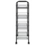 Kitchen cart 4 levels black iron 46x26x85 cm by vidaXL, Kitchen and dining carts - Ref: Foro24-336325, Price: 39,63 €, Discou...