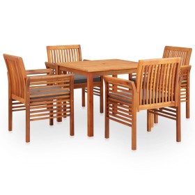 Garden dining set 5 pieces and cushions solid acacia wood by vidaXL, Garden sets - Ref: Foro24-278902, Price: 554,99 €, Disco...