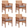 Garden dining set 5 pieces and cushions solid acacia wood by vidaXL, Garden sets - Ref: Foro24-278902, Price: 556,70 €, Disco...