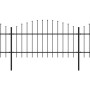 Garden fence with black steel spear points (1-1.25)x13.6 m by vidaXL, fence panels - Ref: Foro24-277728, Price: 737,85 €, Dis...