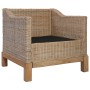 Sofagarnitur aus natürlichem Rattan mit Kissen, 2-teilig von vidaXL, Sofas - Ref: Foro24-278617, Preis: 909,22 €, Rabatt: %