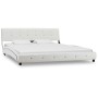 Bed with white synthetic leather mattress 160x200 cm by vidaXL, Beds and slatted bases - Ref: Foro24-277572, Price: 461,00 €,...