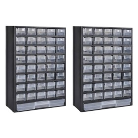 Tool storage cabinet with 41 plastic drawers, 2 units by vidaXL, Tool cabinets - Ref: Foro24-275657, Price: 72,99 €, Discount: %