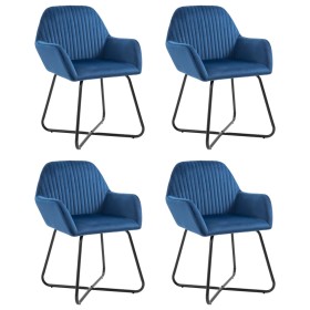 Sillas de comedor 4 unidades terciopelo azul de vidaXL, Sillas de comedor - Ref: Foro24-277005, Precio: 389,00 €, Descuento: %