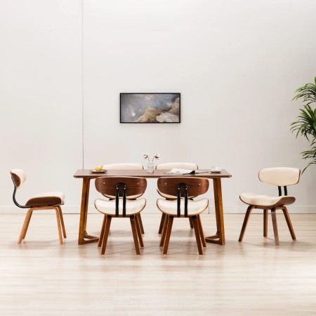 Dining chairs, 6 units, curved wood and synthetic leather by vidaXL, dining chairs - Ref: Foro24-278717, Price: 734,45 €, Dis...