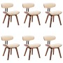 Dining chairs, 6 units, curved wood and synthetic leather by vidaXL, dining chairs - Ref: Foro24-278717, Price: 792,99 €, Dis...