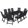 Garden dining set 11 pieces anthracite gray plastic by vidaXL, Garden sets - Ref: Foro24-276182, Price: 906,60 €, Discount: %