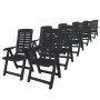 Garden dining set 11 pieces anthracite gray plastic by vidaXL, Garden sets - Ref: Foro24-276182, Price: 906,60 €, Discount: %