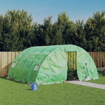 Gewächshaus mit grüner Stahlstruktur 20 m² 5x4x2,3 m von vidaXL, Gewächshäuser - Ref: Foro24-3188083, Preis: 237,60 €, Rabatt: %