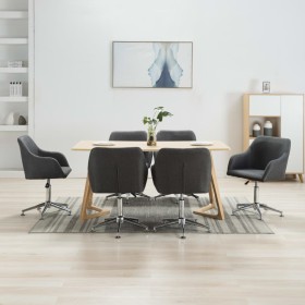 Swivel dining chairs 6 units dark gray fabric by vidaXL, dining chairs - Ref: Foro24-278430, Price: 374,99 €, Discount: %