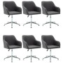 Swivel dining chairs 6 units dark gray fabric by vidaXL, dining chairs - Ref: Foro24-278430, Price: 374,20 €, Discount: %