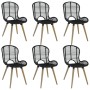 Dining chairs 6 units of black natural rattan by vidaXL, dining chairs - Ref: Foro24-275838, Price: 520,93 €, Discount: %