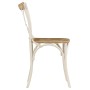 Cross back chairs 4 pcs solid white mango wood by vidaXL, dining chairs - Ref: Foro24-278771, Price: 582,28 €, Discount: %