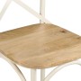 Cross back chairs 4 pcs solid white mango wood by vidaXL, dining chairs - Ref: Foro24-278771, Price: 582,28 €, Discount: %