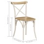 Cross back chairs 4 pcs solid white mango wood by vidaXL, dining chairs - Ref: Foro24-278771, Price: 582,28 €, Discount: %