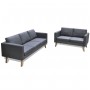 Conjunto de sofás de 2 y 3 plazas de tela gris oscuro de vidaXL, Sofás - Ref: Foro24-272194, Precio: 531,76 €, Descuento: %