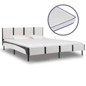 Cama con colchón viscoelástico cuero sintético 180x200 cm de vidaXL, Camas y somieres - Ref: Foro24-277514, Precio: 585,99 €,...