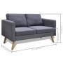 Conjunto de sofás de 2 y 3 plazas de tela gris oscuro de vidaXL, Sofás - Ref: Foro24-272194, Precio: 531,76 €, Descuento: %