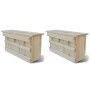 Houses for sparrows 2 units wood 44x15.5x21.5 cm by vidaXL, Birdhouses - Ref: Foro24-276008, Price: 41,76 €, Discount: %