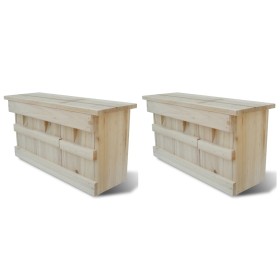 Häuser für Spatzen 2 Einheiten Holz 44x15,5x21,5 cm von vidaXL, Vogelhäuser - Ref: Foro24-276008, Preis: 41,99 €, Rabatt: %