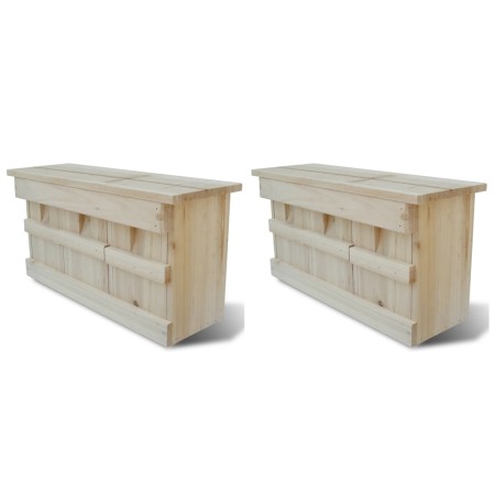 Häuser für Spatzen 2 Einheiten Holz 44x15,5x21,5 cm von vidaXL, Vogelhäuser - Ref: Foro24-276008, Preis: 41,99 €, Rabatt: %